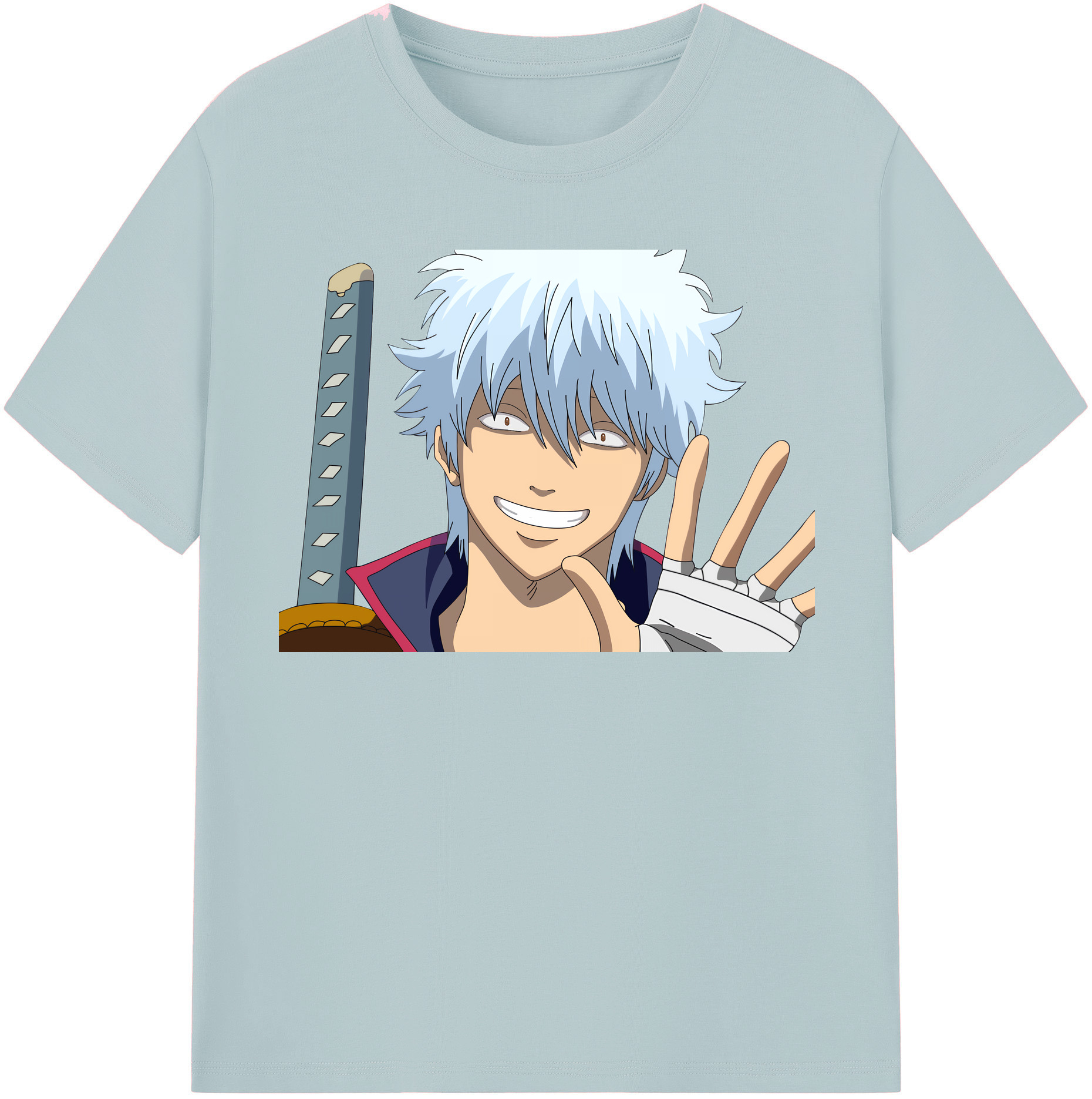 （画像用） ぎんたま 坂田銀時（さかたぎんとき） 神楽 志村新八（しむら しんぱち） GINTAMA Sakata Gintoki Kagura Shimura Shinpachi 綿100％半袖Tシャツ（フロントプリント）